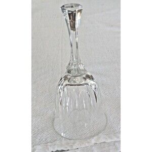 Vintage Clear Crystal Cut Glass Decorative Bell Faceted Handle 4.5" Tall